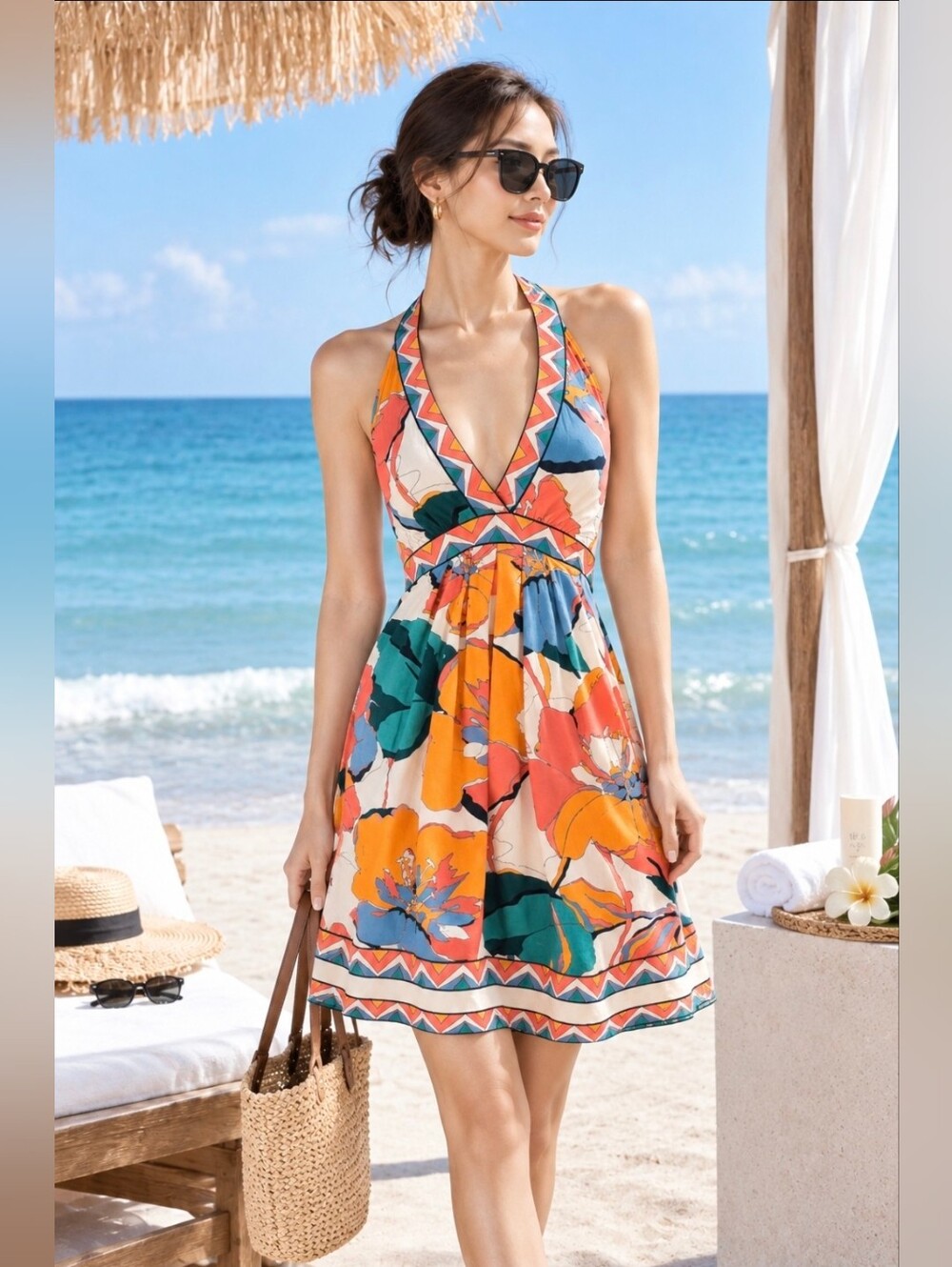 Bcbg maxazria multicolor cover up dress xs